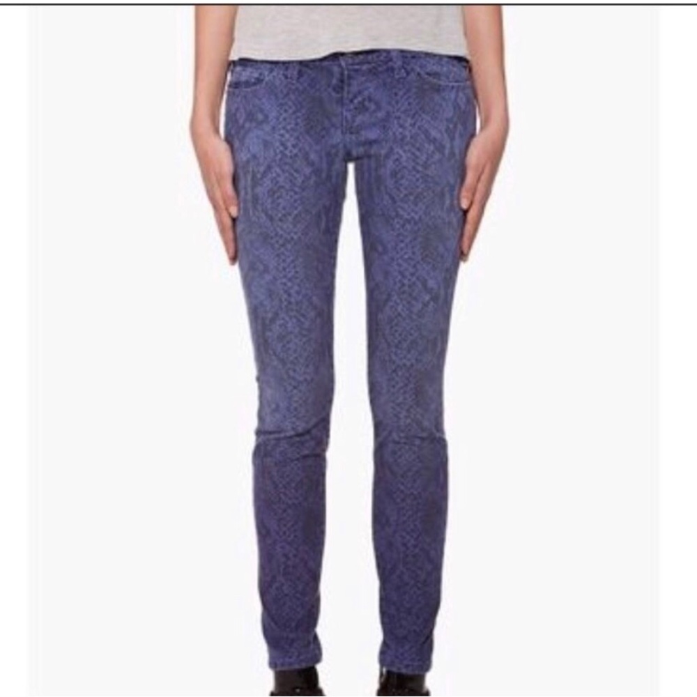 Current Elliott Snake Skin Denim